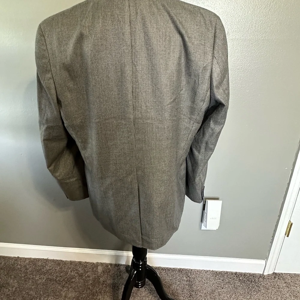 Ralph Lauren‎ blade sports coat size 42R  2 button front, black and gray plaid